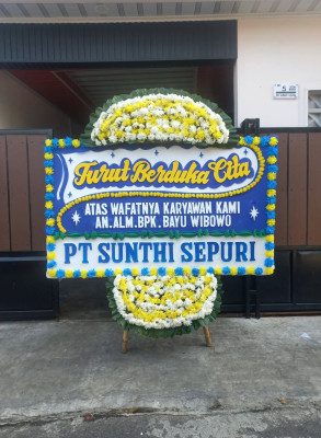 Papan Bunga Duka di Koja